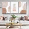 لوحات حائط تجريدية بيج للصالون العصري