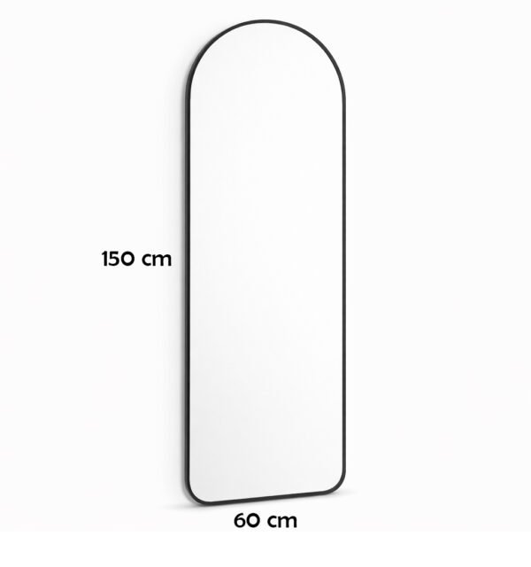 مراة-حائط-طويلة-مودرن مرآة حائط طويلة مودرن 150×60 سم بإطار أسود أنيق