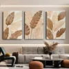 decomaroc-awraq-istiwayiya-beige-buniya-fakhra-03 لوحة أوراق استوائية بيج وبنية فاخرة ثلاثية الأبعاد DecoMaroc المغرب