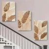 decomaroc-awraq-istiwayiya-beige-buniya-fakhra-04 لوحة أوراق استوائية بيج وبنية فاخرة ثلاثية الأبعاد DecoMaroc المغرب