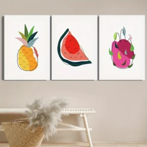 decomaroc-fruits-boho-01 لوحة فواكه استوائية تجريدية مودرن DecoMaroc المغرب