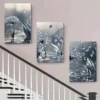 لوحة هندباء كريستالية فضية فاخرة ثلاثية البعاد DecoMaroc المغرب