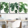 decomaroc-lawhat-awraq-istiwaiya-monstera-khadra-01-1 لوحة حائط أوراق أستوائية مونستيرا خضراء DecoMaroc المغرب