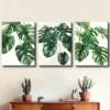 decomaroc-lawhat-awraq-istiwaiya-monstera-khadra-02-1 لوحة حائط أوراق أستوائية مونستيرا خضراء DecoMaroc المغرب