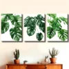 decomaroc-lawhat-awraq-istiwaiya-monstera-khadra-03-1 لوحة حائط أوراق أستوائية مونستيرا خضراء DecoMaroc المغرب