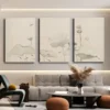 لوحة زهور اللوتس ووراقها بتصميم ياباني هادئ DecoMaroc المغرب